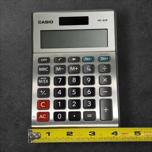 Casio MS-80B Dual Power Desktop Calculator Solar + Battery 2 Available - Picture 6 of 7